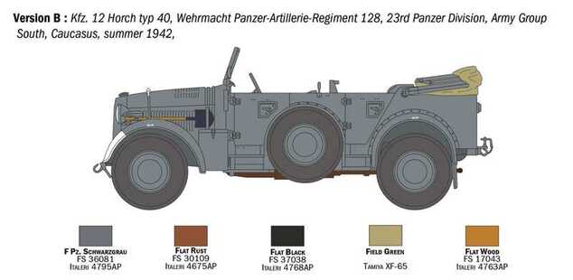 Model Kit katonai 6597 - Kfz. 12 Horch 901 type 40 frühen Ausf (1:35)