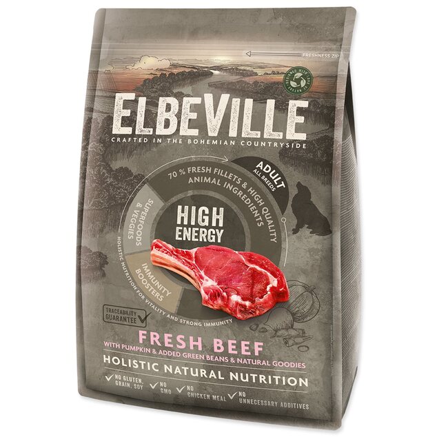 Krmivo ELBEVILLE Adult All Breeds High Energy Fresh Beef 4kg