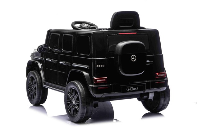 Auto elettrico Mercedes G580 12V, nero, telecomando 2,4 GHz, Bluetooth, USB