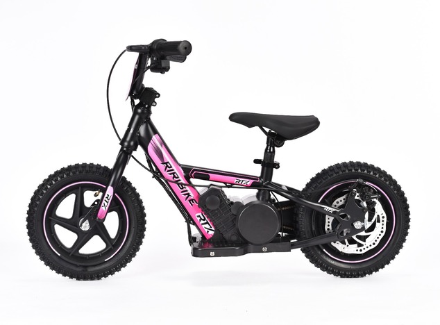 Detské elektrické odrážadlo RIRIBIKE RTX3 24V (12”), ružové, Lítiová batéria, 100W motor,