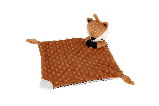 Srnka babyted, uspávač  hryzátko, hrkálka plyš 25x25cm