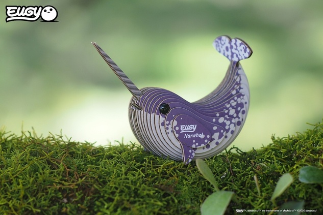 EUGY Narvalo 3D puzzle in cartone