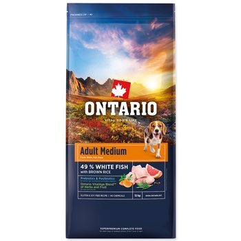 Krmivo Ontario Adult Medium Fish &amp; Brown Rice 12kg