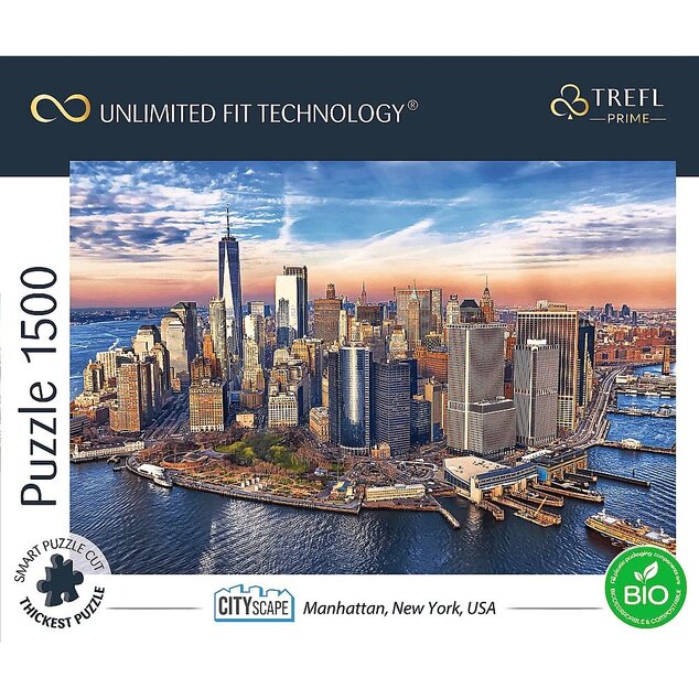Trefl Prime Puzzle 1500 UFT - Stadtbild: Manhattan, New York, USA