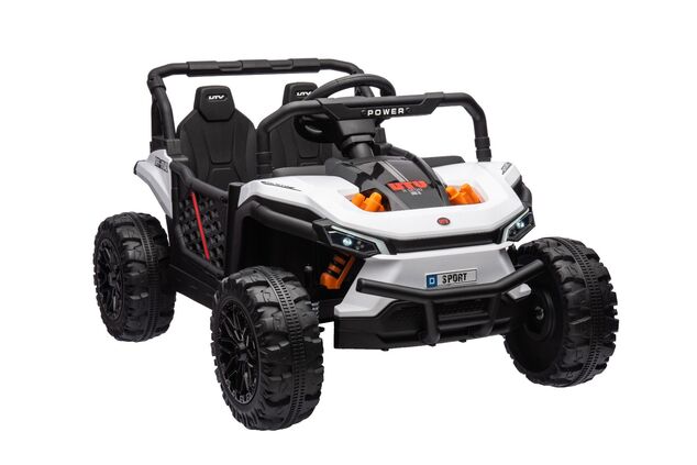 Elektrické autíčko UTV Small 12V, biele, Pohon zadných kolies, 12V batéria