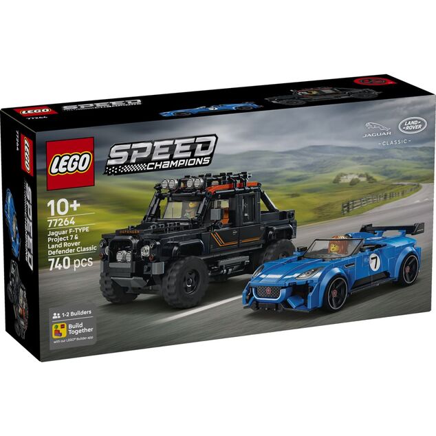 LEGO® Speed Champions 77264 Jaguar Project 7 in Land Rover Defender