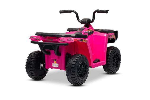 Licencovaná elektrická štvorkolka Arctic Cat 12V so zadným pohonom, ružová, LED svetlá, Lí