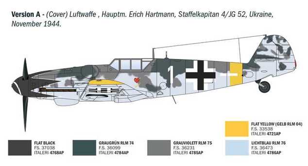 Model Kit letadlo 1483 - Bf 109 G-2/G-6 Aces (1:72)