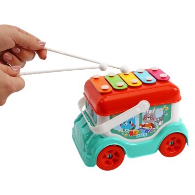 Autobus/xylofón 19cm voľný chod