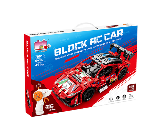 Kit Auto rosso RC a telecomando 26 cm