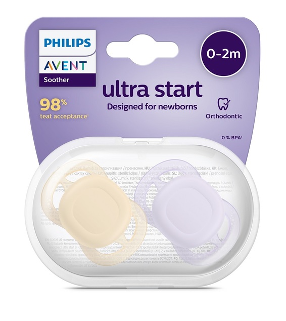 Philips AVENT Cumlík Ultrastart neutral 0-2m dievča 2 ks