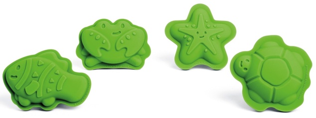 Bigjigs Toys Silikónové formičky zelene Meadow