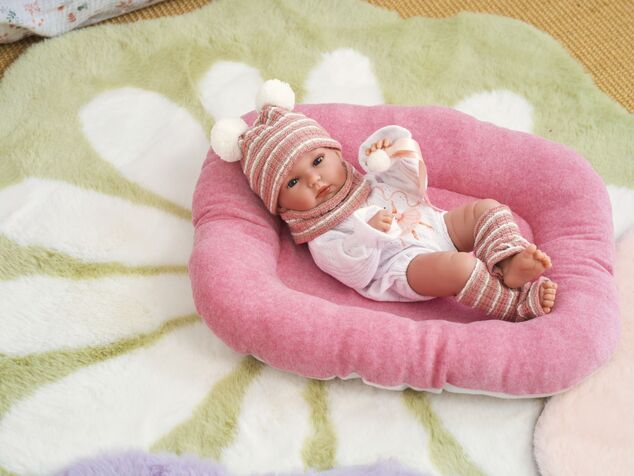 Llorens 63512 NEW BORN NIÑA - muñeca bebé realista con cuerpo de vinilo completo