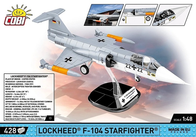 Cobi Armed Forces Lockheed F-104 Starfighter, 1:48, 420 k