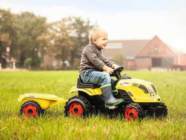 Smoby Šliapací traktor CLAAS zelený s vozíkom