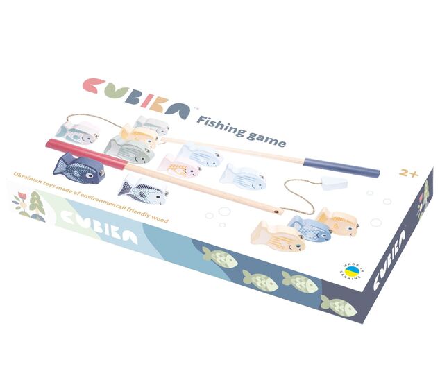 CUBIKA Pastell 16037 13739 Angeln - Holzspiel 14 Teile