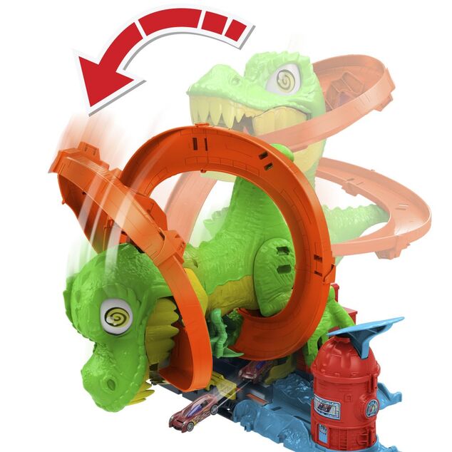 Hot Wheels orașul T-rex atacă stația de pompieri