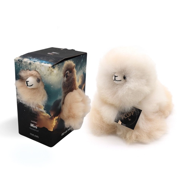 INKARI Plüschspielzeug Alpaka Mini Monsterfluff Sahara 15cm