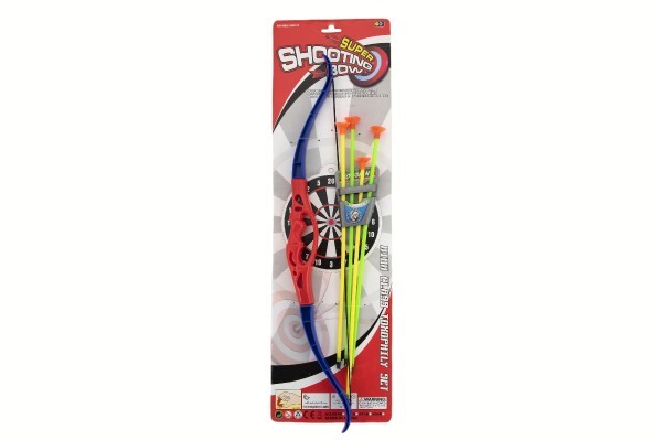 Luk+4 šípy s prísavkami plast 57cm