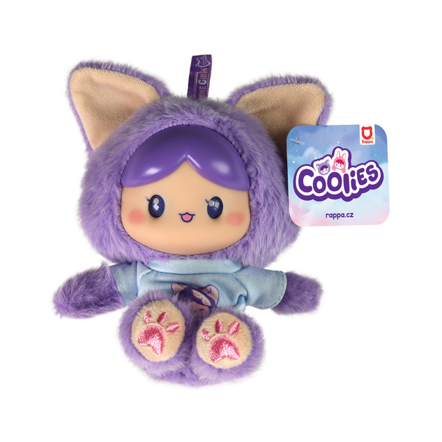 Păpușă de pluș mov COOLIES 15 cm