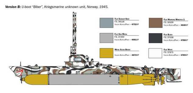 Modellbausatz U-Boot 5609 - U-BOOT BIBER (1:35)