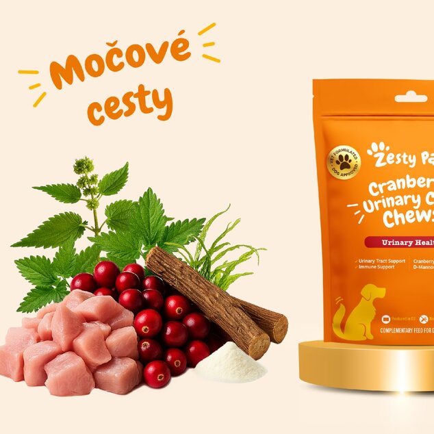 Zesty Paws Cranberry Urinary Chews (60 ks) – funkčný doplnok stravy pre psov