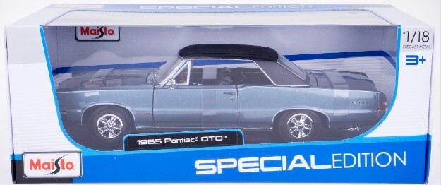 Maisto - 1965 Pontiac GTO, metal modrý, 1:18