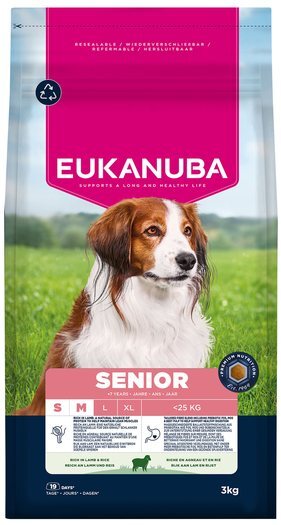 Krmivo EUKANUBA Senior Small and Medium rich in lamb 3 kg