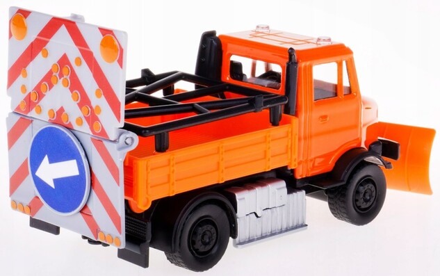 Bburago 1:43 servisné vozidlá Road Security with Snow Plough and Signal Board