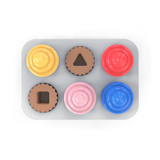 BRIGHT STARTS Igračka za umetanje Cupcakes, 3m+