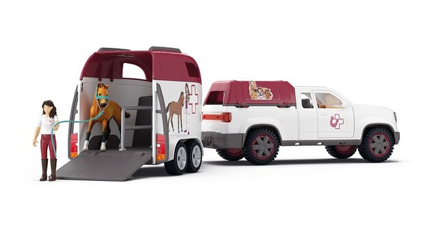 Schleich Mobiler Tierarzt mit Anhänger