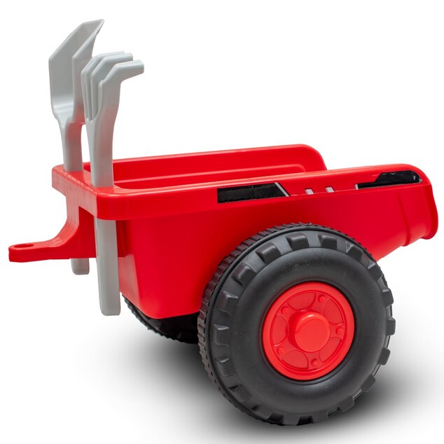 Detské odrážadlo traktor s vlečkou a náradim Baby Mix Benny červené