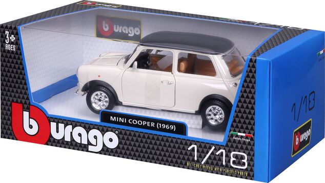 Bburago 1:18 Mini Cooper (1969) Beige