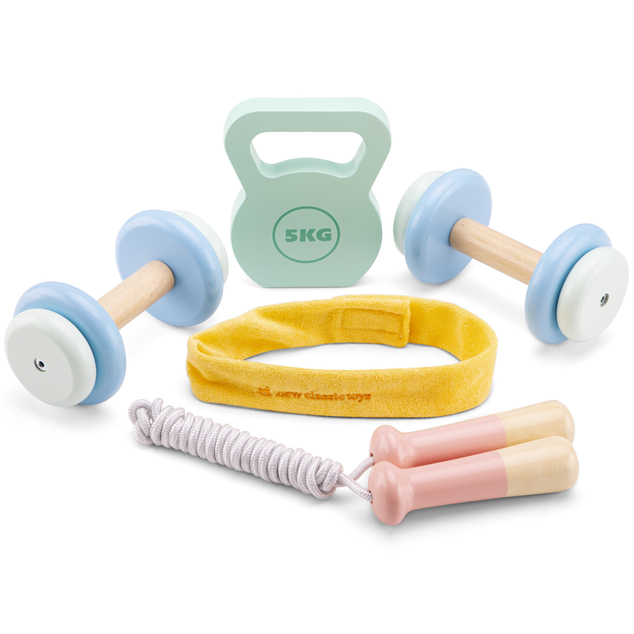 New Classic Toys Detský drevený fitnes set