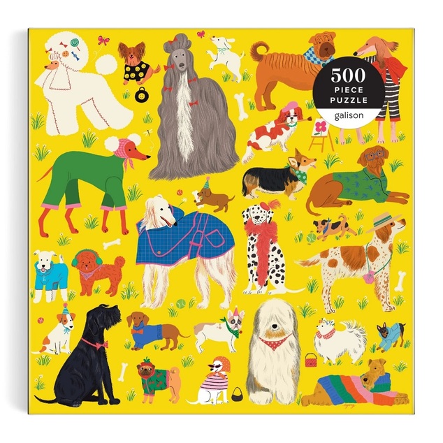 Galison Puzzle Štýloví psy 500 dielikov