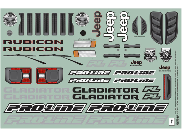 Pro-Line karoséria 1:10 Jeep Gladiator 2020 (Crawler 313mm)
