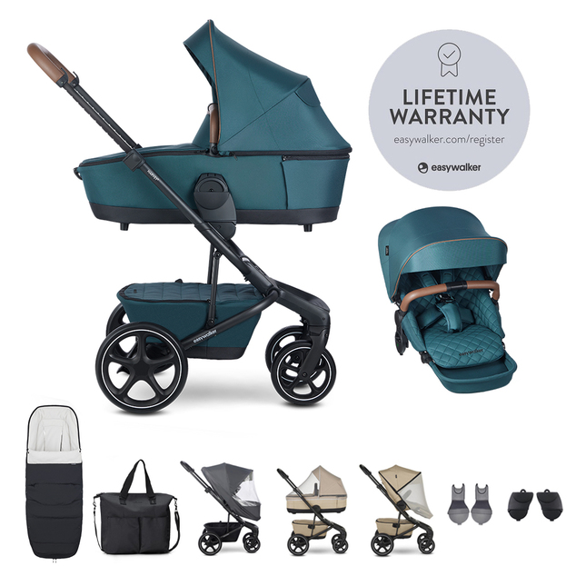EASYWALKER Set XXL kolica kombinirana Harvey5 Premium Jade Green s dodacima