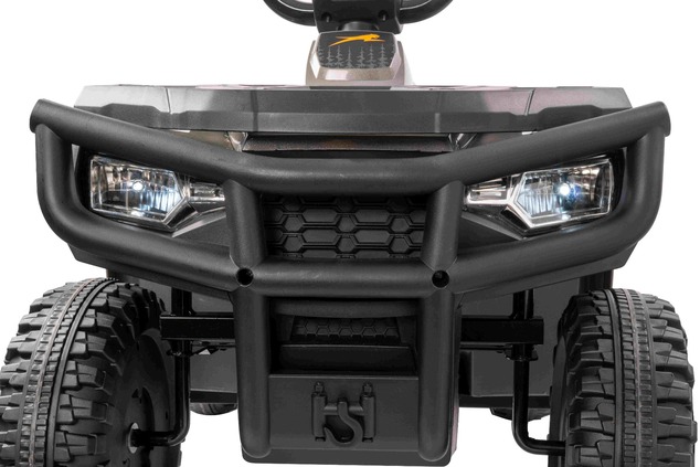 Licencovaná elektrická štvorkolka Arctic Cat 12V so zadným pohonom, sivá, LED svetlá, Líti