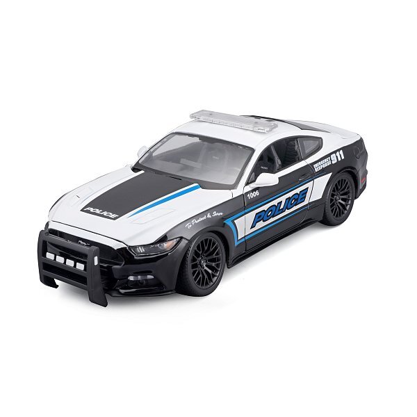 Maisto - 2015 Ford Mustang GT, čierno-biely, 1:18