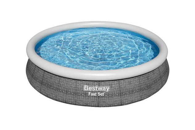 Nafukovací bazén Fast Set šedý, kartušová filtrácia, 3,66m x 76cm