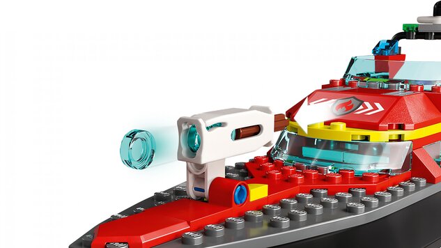 LEGO® City 60373 Barcă și barcă de salvare a incendiilor