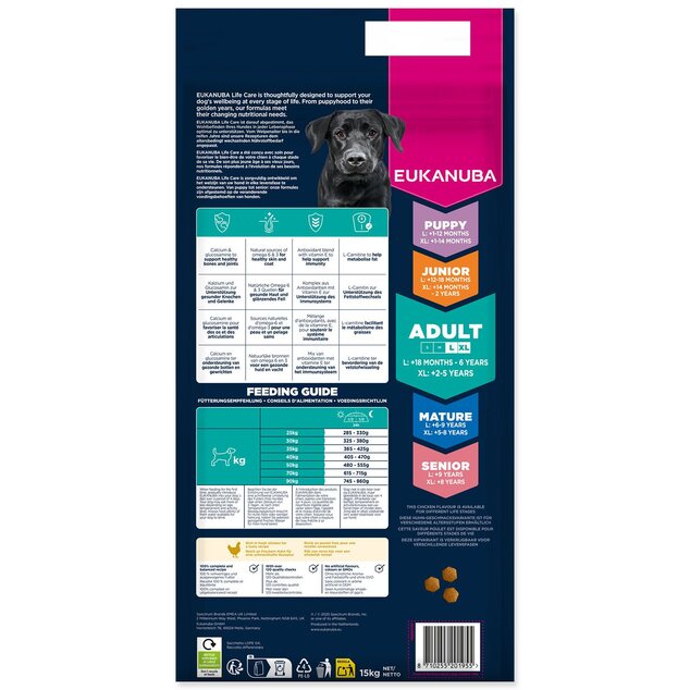 Krmivo EUKANUBA Adult Large rich in fresh chicken 15 kg