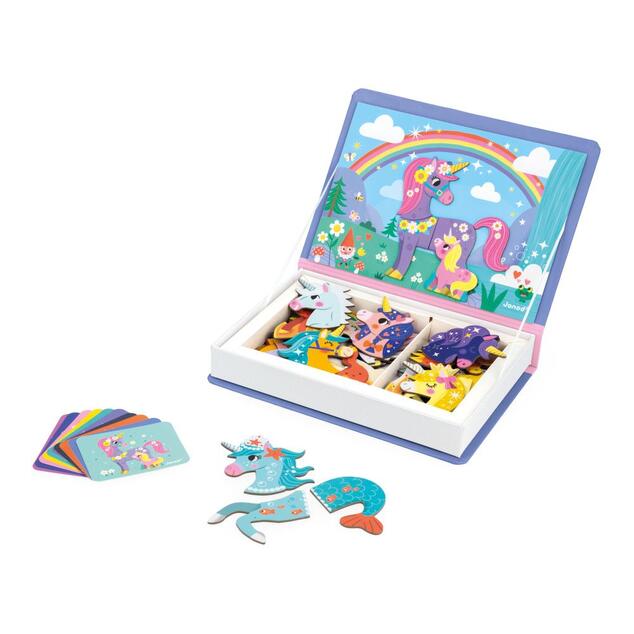 Janod Magnetibook Jednorožec Magnetická kniha pre deti