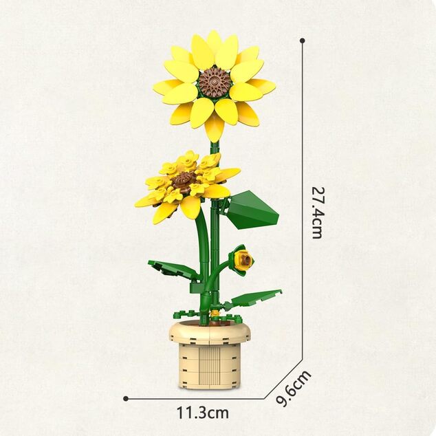 CADA Stavebnica Sunflower 27,4 cm