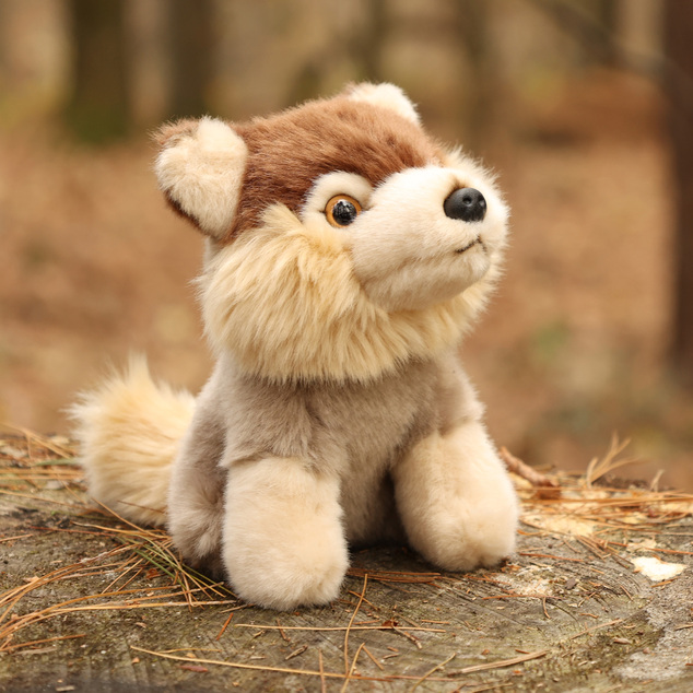 Plyšový vlk sediaci 16 cm ECO-FRIENDLY