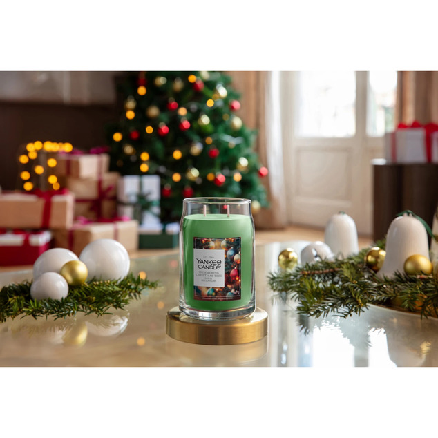 YC Signature Kerze Groß Schimmernder Weihnachtsbaum