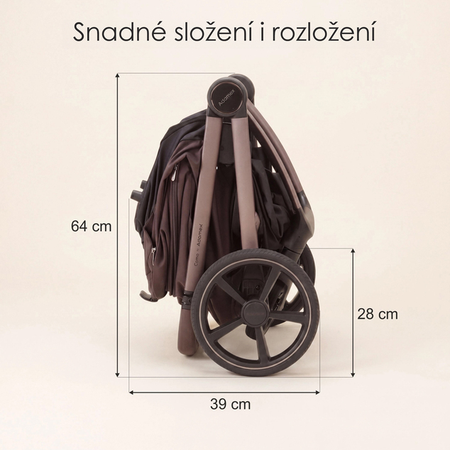 ADAMEX Voziček kombinirani Como Chocolate Brown