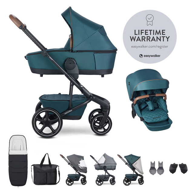 EASYWALKER Set XXL kolica kombinirana Harvey5 Premium Jade Green s dodacima