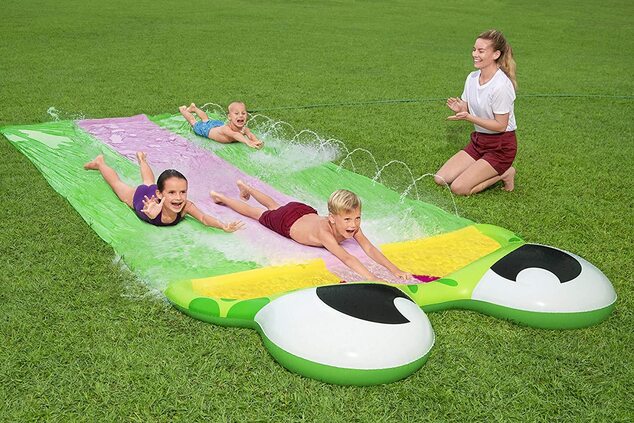 Bestway 52389 Vodná šmykľavka H2OGO Friendly Frog Slide 4.88m