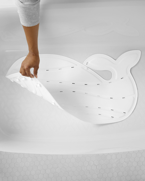 SKIP HOP Tappetino antiscivolo per vasca Moby bianco